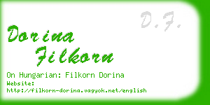 dorina filkorn business card